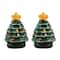 3.75" Green Ceramic Christmas Tree Salt & Pepper Shakers